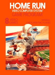 Game box for Home Run for the Atari 2600