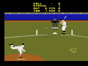 And the pitch... in Pete Rose Baseball for the Atari 2600