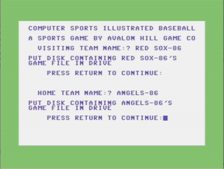 Computer Statis Pro Baseball screenshot