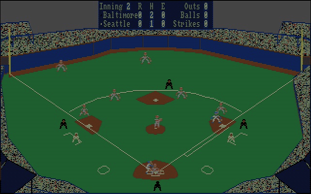 Earl Weaver Baseball (Amiga) main display 2