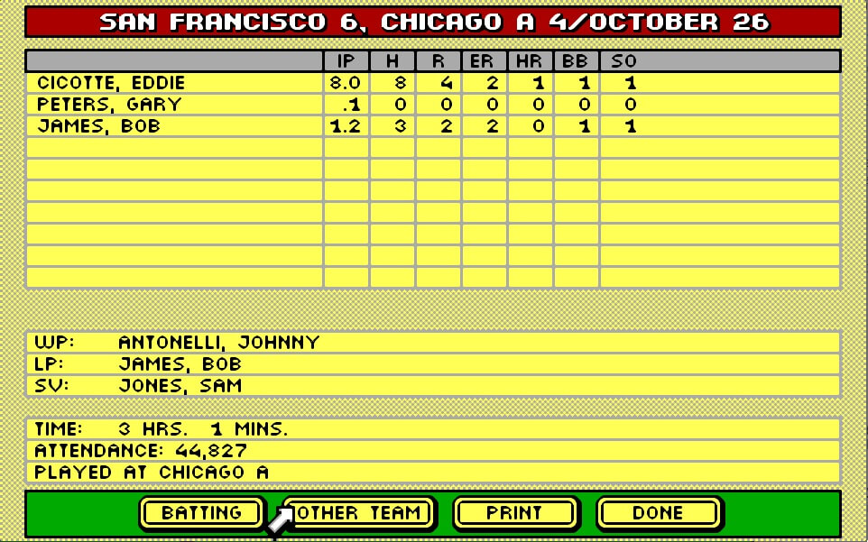 Tony LaRussa's Ultimate Baseball screenshot